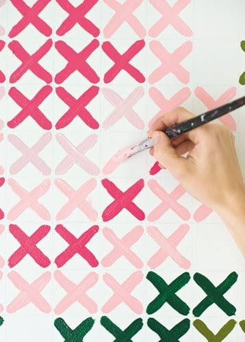 haft krzyżykowy, ściana, DIY, zrób to sam