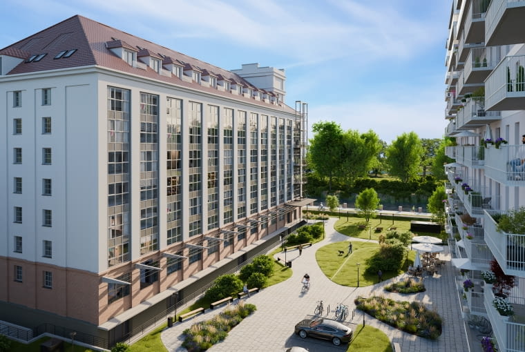 Wizualizacja inwestycji „Elewator. Mieszkania i Lofty” we Wrocławiu