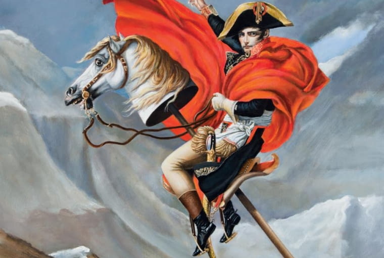 Radał Olbiński. NAPOLEON APRES DAVID - Akryl i olej na płótnie