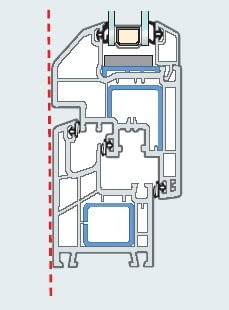 Zlicowany. Dobrze osłonięty przed deszczem, co wydaje się najbardziej pożądane. Jest też chyba najlepszy pod względem estetycznym.