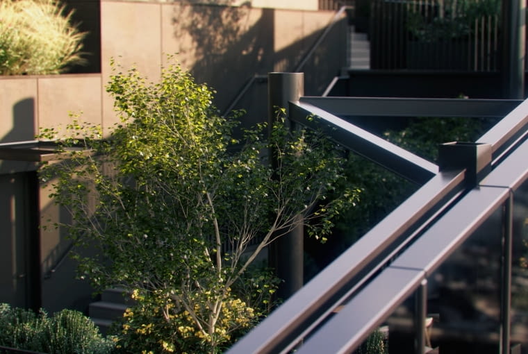 Wizualizacja poglądowa tarasu na wieżowcu Skyliner II