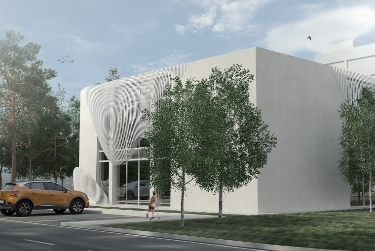 Budynek Miejsko-Gminnej Biblioteki Publicznej w Bełżycach. Proj. GK-Atelier