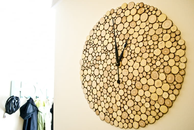 Zegar Little od Woodlovers zegar, drewno, surowe drewno, drewniany zegar, zegar z surowego drewna, woodlovers, little