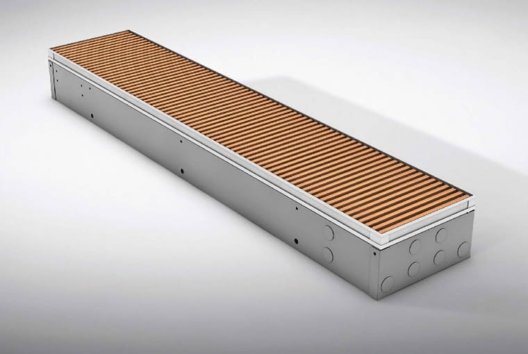 MINI CANAL/JAGA | Wymiary [mm]: szer. 140-420, dł. 700-4900, wys. 90-190 | moc: 147-4184 W | konwekcja naturalna, przy dł. min. 140 cm możliwy inteligentny system wspomagania wentylatorowego. Cena: od 1600 zł, www.jaga.pl