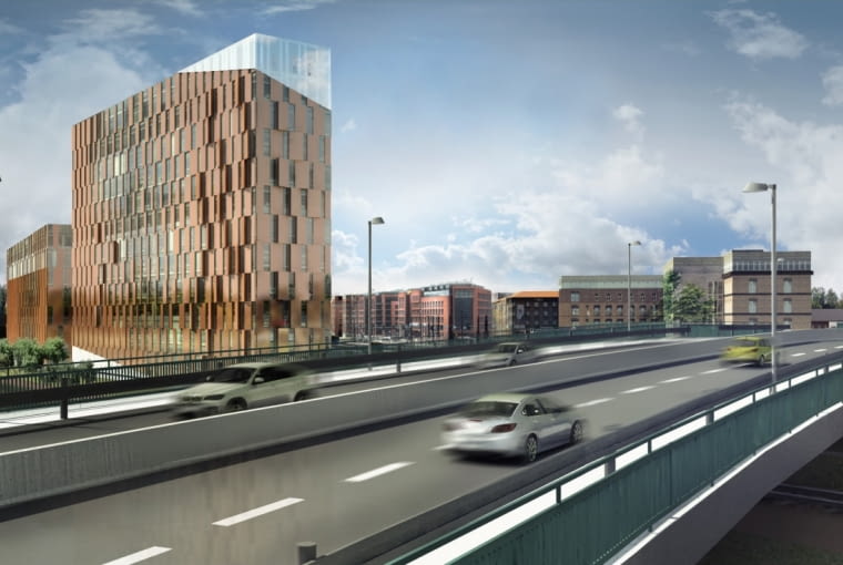 Projekt budynku przy ul. Pawiej biurowiec Pawia