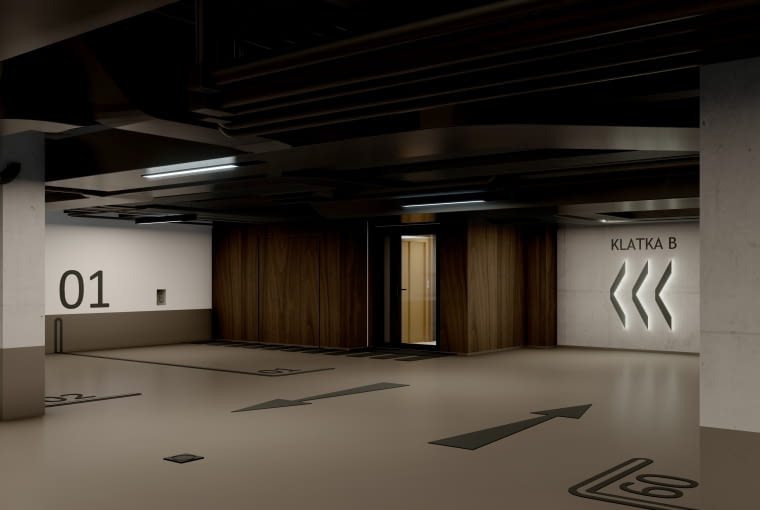 Skarbiec przy Placu Wolności 15 - wizualizacja parkingu Skarbiec przy Placu Wolności 15 - wizualizacja parkingu