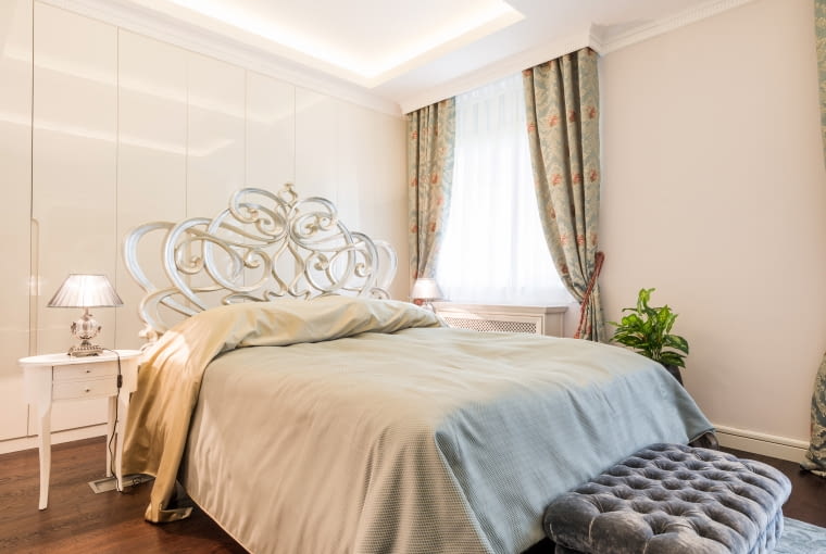 Sypialnia w stylu glamour - inspiracja Sypialnia w stylu glamour - inspiracja