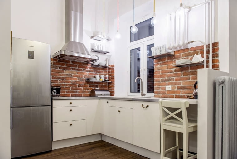 urządzanie kuchni, mała kuchnia w kawalerce