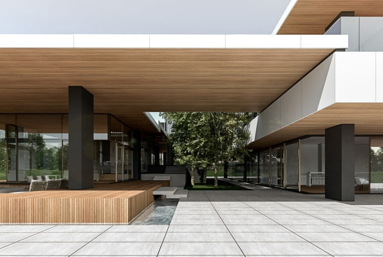 Rezydencja z Atrium. Proj. Exterio