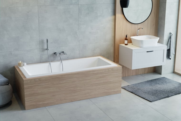Wanna do zabudowy charakteryzująca się minimalistycznym designem, w którym główną rolę odgrywa ultraniski rant. Tego typu wykończenie nadaje wannie nowoczesny wygląd