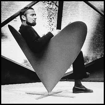 Heart Cone Chair, proj. Verner Panton verner panton, heart chair, fotele, design, duńskie wzornictwo