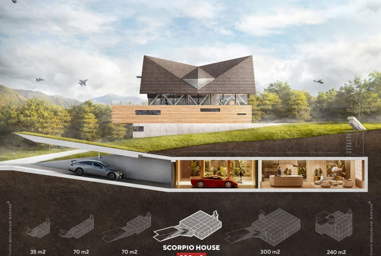 Scorpio House - system schronów od BXB studio Scorpio House - system schronów od BXB studio