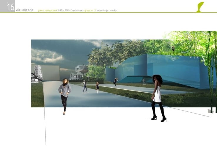 Projekt Sponge Park ossa, studenci architektury, częstochowa, warsztaty