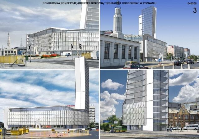 Front Architects, III nagroda w konkursie na koncepcję budynku biurowo-usługowego wraz z zagospodarowaniem terenu w sąsiedztwie Starej Drukarni "Concordia" w Poznaniu . Front Architects, konkurs, stara drukarnia, poznań