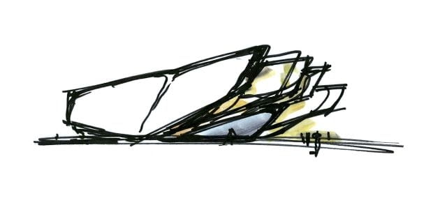 Muzeum w Dalian. Szkic Muzeum w Dalian. Szkic