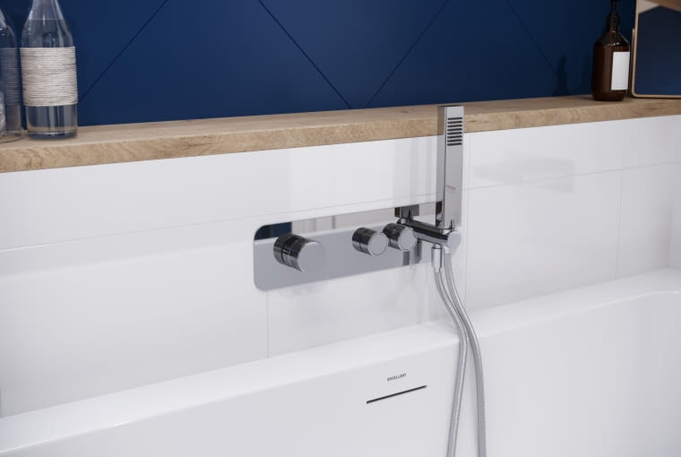 Bateria prysznicowo-wannowa podtynkowa Krotos, 2-funkcje bateria podtynkowa wannowa