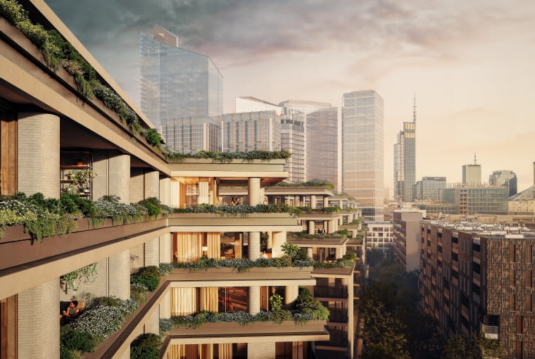 NOHO ONE w Warszawie. Zielone tarasy. NOHO ONE w Warszawie. Zielone tarasy.