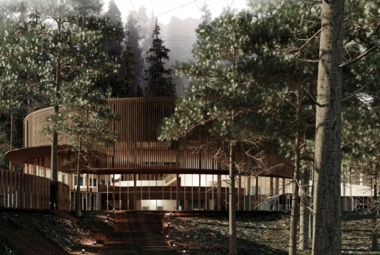 Pierwsze miejsce w konkursie na rozbudowę Opery Leśnej w Sopocie. Proj. inż. arch. Małgorzata Partyka i inż. arch. Monika Pergoł Pierwsze miejsce w konkursie na rozbudowę Opery Leśnej w Sopocie. Proj. inż. arch. Małgorzata Partyka i inż. arch. Monika Pergoł