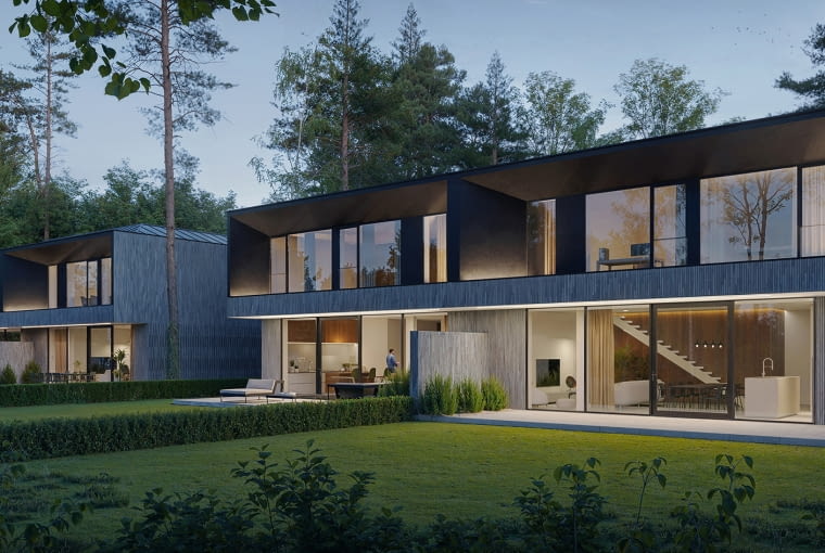 Nero Houses w Józefowie. Proj. Paweł Lis Architekci Nero Houses w Józefowie. Proj. Paweł Lis Architekci