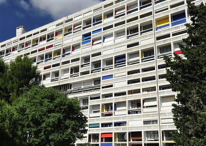 Jednostka Marsylska, proj. Le Corbusier - fasada zachodnia