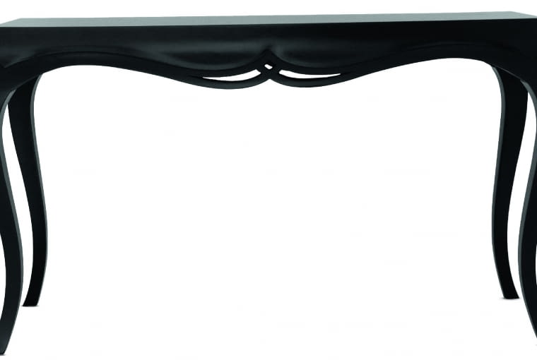 Arwena Konsola z drewna wykończonego czarnym matowym lakierem. Stylizowana forma - świetna do wnętrz w klasycznym stylu. 5998 zł, BB Home