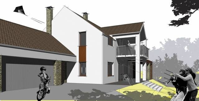 Widok od strony garażu