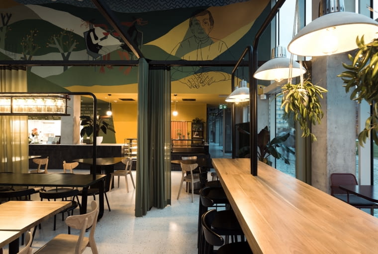 Restauracja w Concordia Design Wrocław. Proj. mode:lina Restauracja w Concordia Design Wrocław. Proj. mode:lina