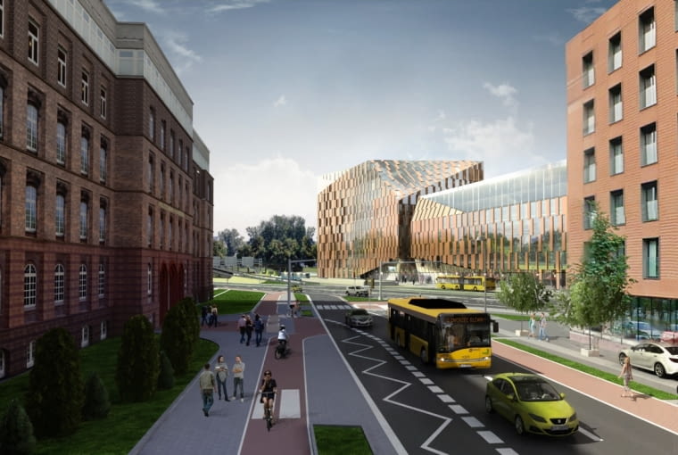 Projekt budynku przy ul. Pawiej biurowiec Pawia