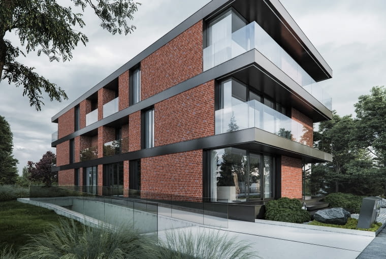 Dom Czerwony, blok mieszkalny, budynek mieszkalny, blok, nowoczesny blok