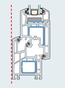 Niezlicowany. W takich oknach styk jest najbardziej narażony na przecieki.