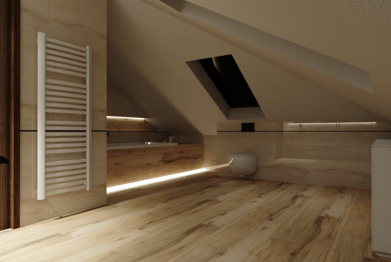 Łazienka na poddaszu