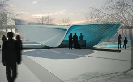 The Plein & Pavilion - wielki X od UN Studio The Plein & Pavilion - wielki X od UN Studio