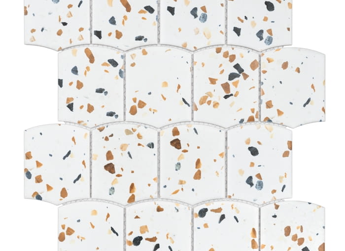 Mozaika Arcado Terrazzo, gres, 25,6 x 29,2 cm, 50 zł/szt., dunin.eu Mozaika Arcado Terrazzo, gres, 25,6 x 29,2 cm, 50 zł/szt., dunin.eu