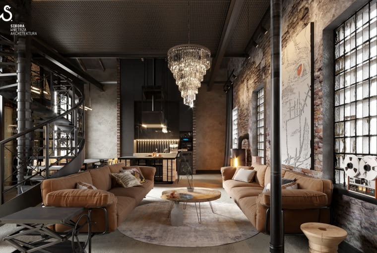 Dawna fabryka pomp w Lesznie - wnętrza. Proj. Sikora Wnętrza Dawna fabryka pomp w Lesznie - wnętrza. Proj. Sikora Wnętrza