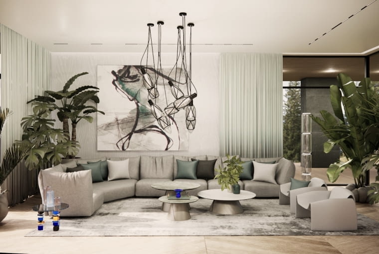 Dom w Beskidach - strefa dzienna. Proj. Tissu Dom w Beskidach - strefa dzienna. Proj. Tissu