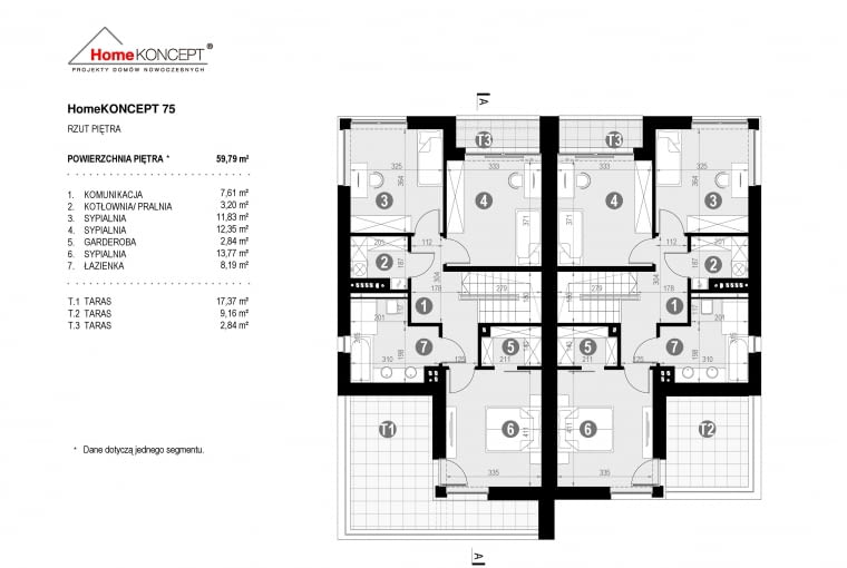 Bliźniak z płaskim dachem to pomysł na wygodne i niedrogie rodzinny dom.