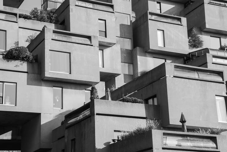 Habitat 67 w Montrealu. Proj. Moshe Safdie Habitat 67 w Montrealu. Proj. Moshe Safdie