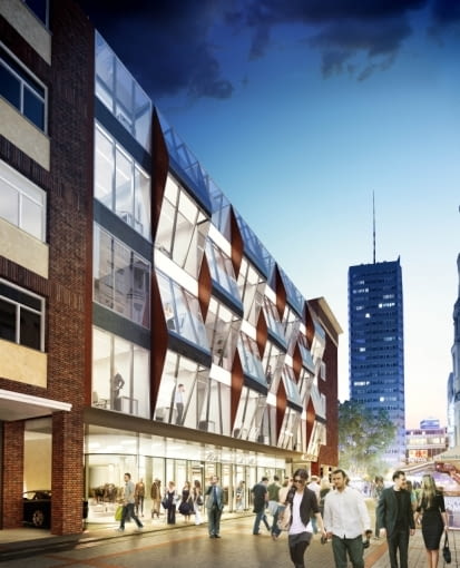 Widok na biurowiec Chmielna 25 Widok na biurowiec Chmielna 25