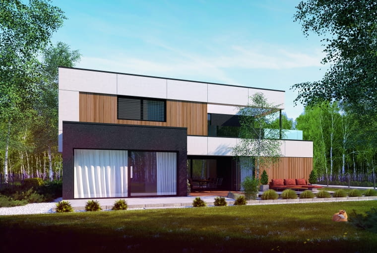 Nowoczesna rezydencja na narożnej działce Nowoczesna rezydencja na narożnej działce