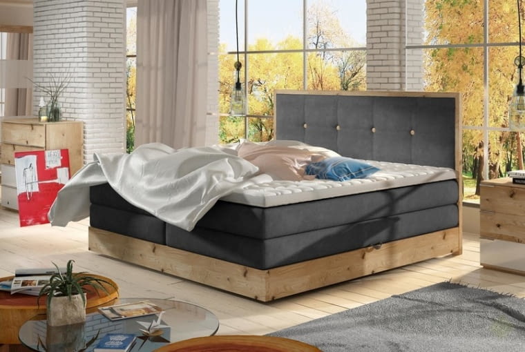 Łóżko kontynentalne Elli 160x200, do kupienia w sklepie www.meble.pl Łóżko kontynentalne