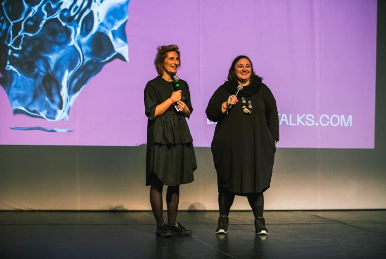 Element Urban Talks 2019. Agata Bisping, organizatorka i Zuzanna Skalska, dyrektor programowa