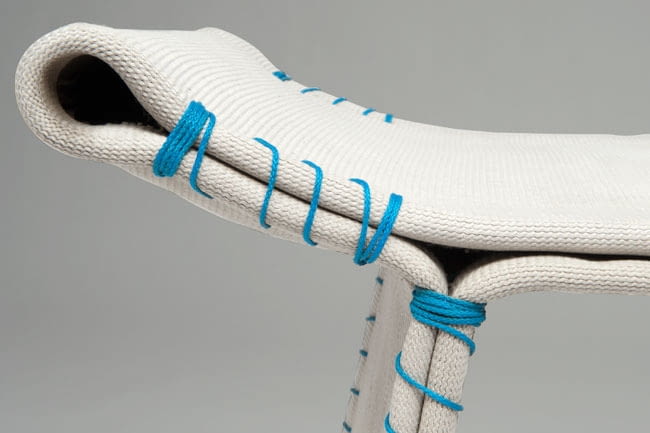 Zszywany Beton, stołek, projekt: Florian Schmid Zszywany Beton, stołek, projekt: Florian Schmid