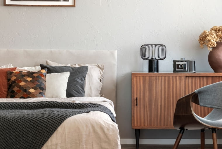 Komoda w stylu retro w sypialni komody do sypialni