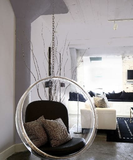 Styl industrialny we wnętrzu może wykorzystywać także fakturę materiałów budowlanych loft,lofty,aranżacja wnętrz,projektowanie wnętrz