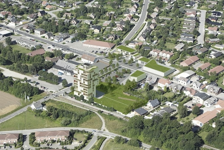 Silos zbożowy zamieniony w blok mieszkalny w duńskim miasteczku Logten. Projekt C. F. Moller Architects we współpracy z Christian Carlsen Arkitektfirma rewitalizacja, adaptacja, beton, dania, blok