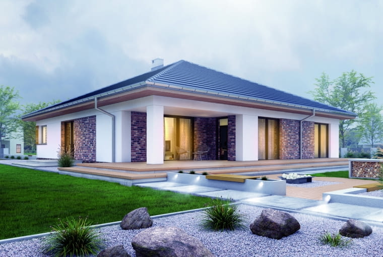 Pogodna - parterowy 138,6 m2 Projekty domów parterowych