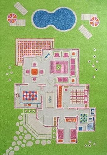 Dywan "Dom dla lalek" Interaktywny dywan, design, pokój dziecięcy, zabawa