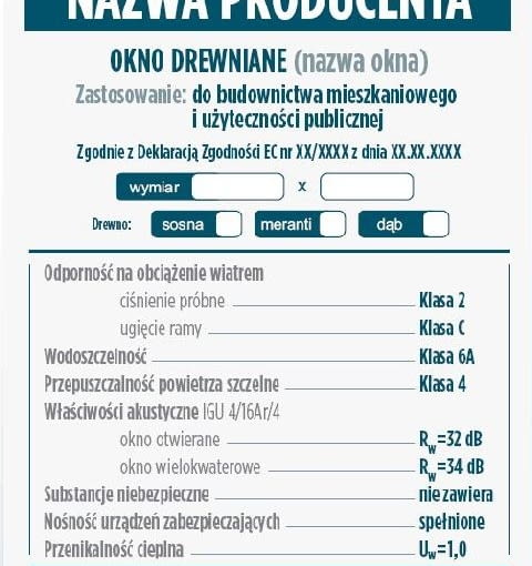 Do każdego okna musi być dołączona karta wyrobu. Znajdziemy w niej informacje o najważniejszych parametrach użytkowych okna Do każdego okna musi być dołączona karta wyrobu. Znajdziemy w niej informacje o najważniejszych parametrach użytkowych okna