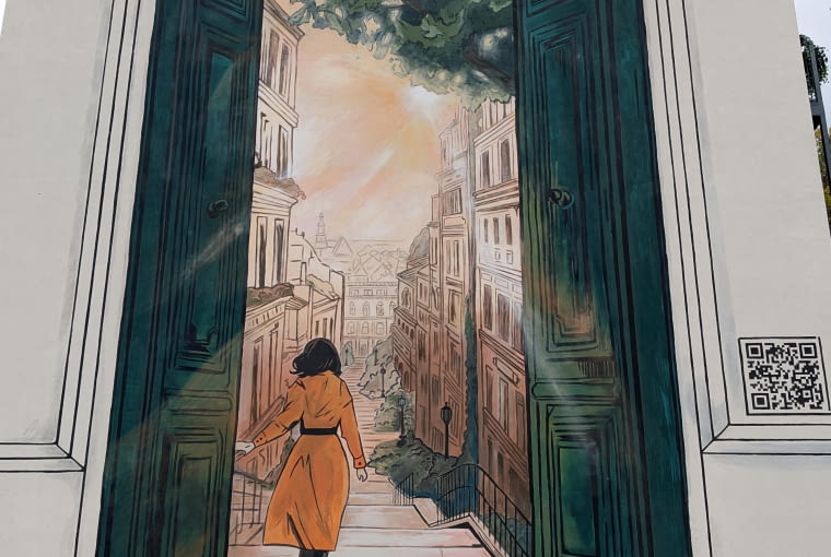 Mural przy ul. Niedziałkowskiego 1 w Poznaniu Mural przy ul. Niedziałkowskiego 1 w Poznaniu