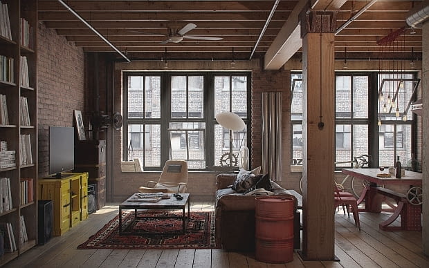 Mieszkanie w industrialny stylu - 47 m2; proj. Nordes Design Group mieszkanie w stylu loft, mieszkanie loft, kawalerka loft, mieszkanie w industrialnym stylu, małe mieszkanie